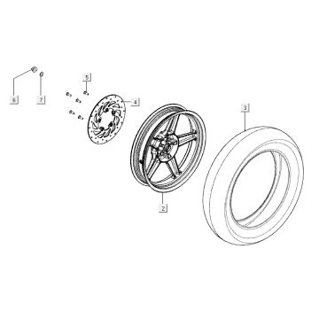 Achterwiel - Remschijf Agility CITY 16 150