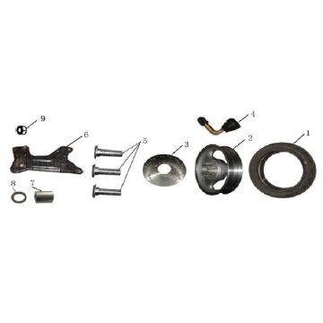 Achterwiel - Remschoenen AGM GT blauw