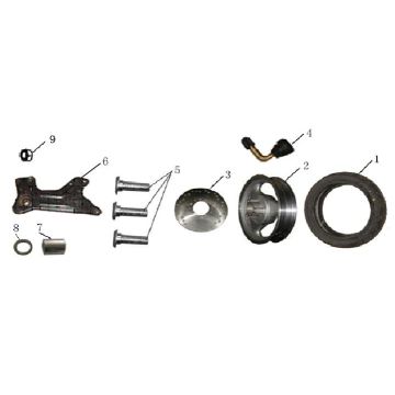 Achterwiel - Remschijf AGM LX zwart