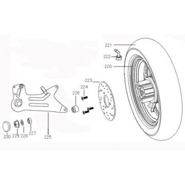 Achterwiel - Remschoenen Benzhou ZN50QT-36 zwart