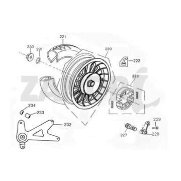 Achterwiel - Remschoenen BTC Riva Sport flat mat antraciet