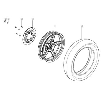 Achterwiel - Remschijf Kymco Agility City 16 200i