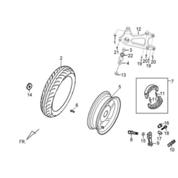 Achterwiel Sym X'PRO