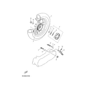 Achterwiel - Remschoenen Yamaha Neo's 4-takt 2008→ partsproduct-Achterwiel-Znen-Aurora-4-takt