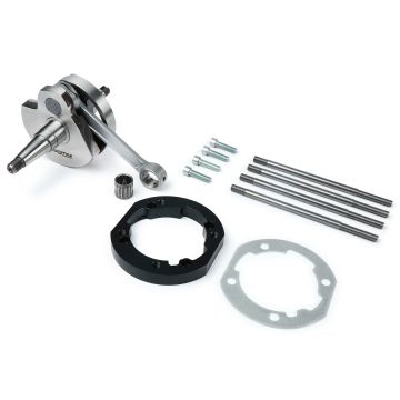 Adapterplaatset cilinder inclusief krukas J/G 2procent special by WT voor Montage Polini/Malossi 210 Zylinder (diameter68.5mm)  PX80,PX125,PX150,Cosa125,Cosa150,Sprint Veloce150 ,GTR125