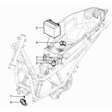 Accu - Claxon - Startrelais Piaggio Beverly 125 RST 4V Euro 3 2010-2015