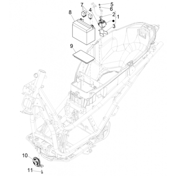 Accu - Claxon - Startrelais Piaggio Beverly 300 HPE 4V ABS Euro 5 2021-2022
