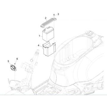 Accu - Claxon - Startrelais Vespa GTS 125 IE ABS Euro 4 2019