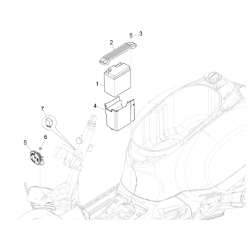 Accu - Claxon - Startrelais Vespa GTS 125 IE ABS Euro 5 2021