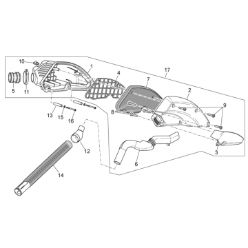 Luchtfilter versie injectie Aprilia SR 50 LC (injectie en carburateur) 2004-2009