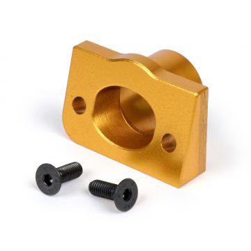 Inlaatspruitstuk Pinasco PowerCasing,Polini Speedengine voor 19/21mm carburateur goud geanodiseerd diameter=diameter24mm Piaggio Ciao,Bravo,Boxer,SI