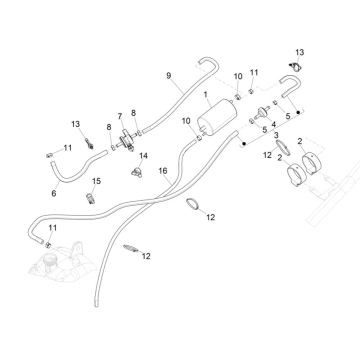 Anti-percolatiesysteem Piaggio MP3 300 HPE / 300 HPE Sport ABS Euro 5 2020-2022