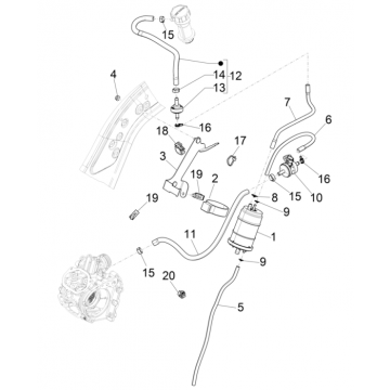 Anti-percolatiesysteem Vespa GTS 125 IE ABS Euro 5 2021