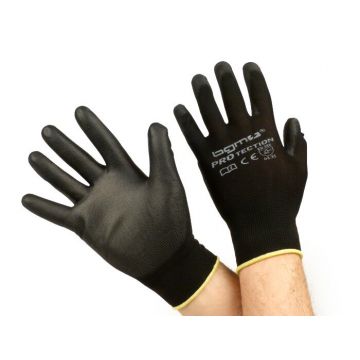 Werkhandschoenen mechanische handschoenen veiligheidshandschoenen BGM PRO-tection fijngebreide handschoen 100procent nylon met polyurethaancoating maat XL (10)