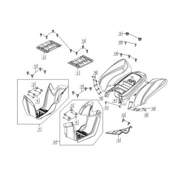 Bagagebox Kymco Maxxer 90 Zwart