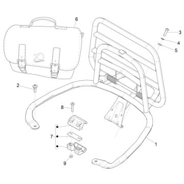 Achterdrager Vespa Primavera 125 3V IE ABS