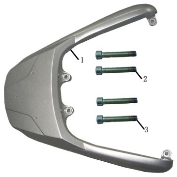 Achterdrager China Touring rood