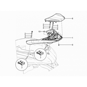 Achterdrager Piaggio Beverly 350 Sport Touring Euro 3 2013-2014