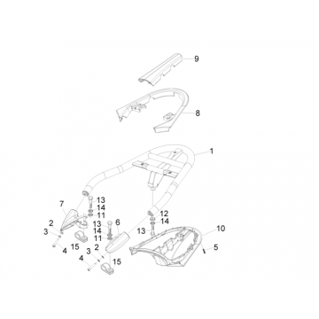 Achterdrager Piaggio Beverly 500 Euro 3 2007-2012