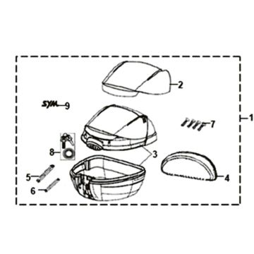 Topkoffer Sym Symphony ST Euro 4