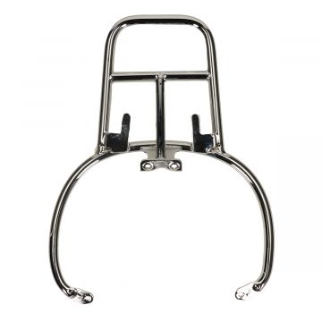 Bagagerek/achterdrager chroom Piaggio/met handgreep voor duopassagier/voor topkoffer type Vespa LX- Vespa GT/GTL/GTV/GTS/GTS Super/GT60 - 125-200-250-300cc  657081 origineel