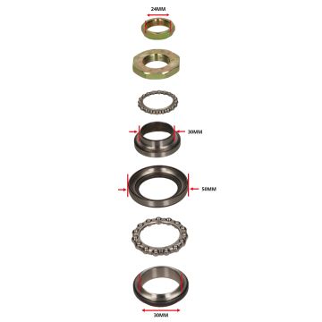 Balhoofdlager set type China AGM Grande Retro/Bella/Torino/Roma/Custom/Borsalino/Amaro/Classic/Aurora