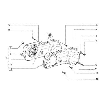 Bedekking transmissie Gilera Runner FXR 180 2-takt