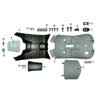 Beenschild- Treeplank Riva Sport VX50S 4-takt