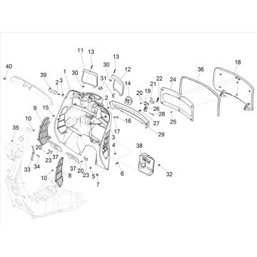 Beenschild Vespa GTS 300 HPE 4V ie ABS Euro 4 2019