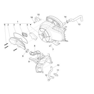 Luchtfilter Vespa Sprint 50 4-takt 2V 25km/u