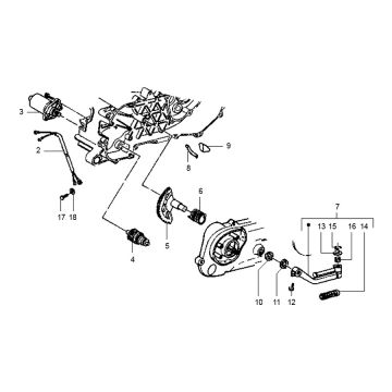 Bendix - Startmotor Gilera Runner 50 2-takt LC 1998-2005
