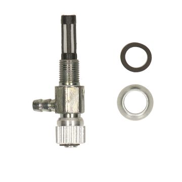 Benzinekraan chroom universeel M10x1 draaisluiting