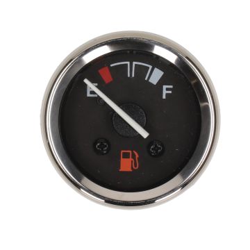 Benzinemeter(rond) chroom aan stuur type China AGM Grande Retro/Bella/Torino/Roma/Custom/Borsalino/Amaro/Classic/Aurora