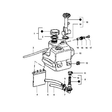 Benzinetank - Tankvlotter - Benzinekraan  Piaggio Typhoon 50 2-takt AC 1998-2005