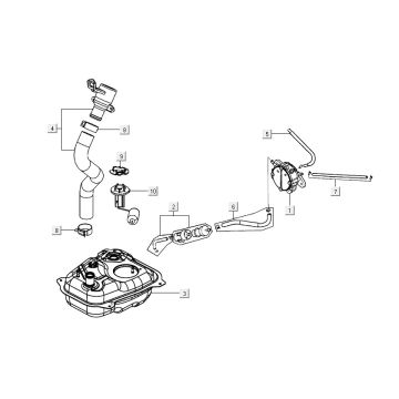 Benzinetank - Tankvlotter - Benzinepomp Agility 16+ 125 Mat Metallic Light Blue