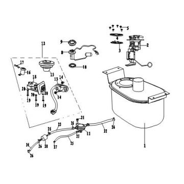 Benzinetank - Tankvlotter - Vacuümkraan Fosti Veneri