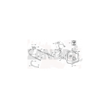 Benzinetank - Tankvlotter - Vacuümkraan Santini Capri 125 matzwart