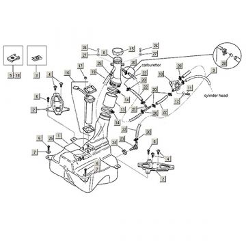 Benzinetank Aprilia Mojito Custom 50 2-takt (Piaggio motor) 2004-2010