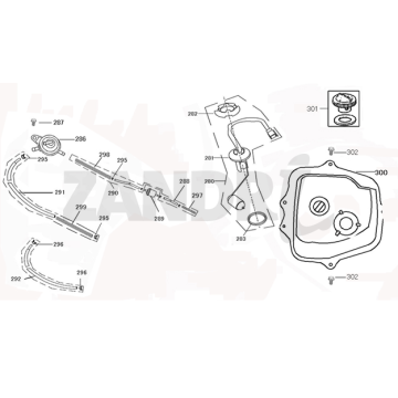 Benzinetank - Tankvlotter - Vacuümkraan BTC Riva Sport donkerblauw