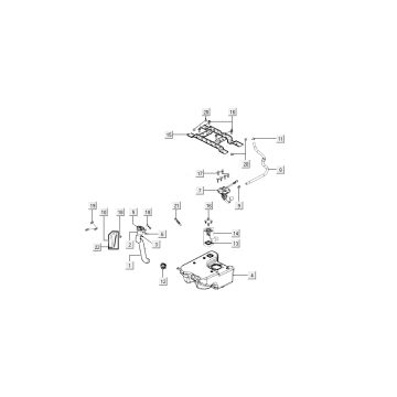 Benzinetank - Tankvlotter - Vacuümkraan Kymco New Sento 50i 4-takt Wit