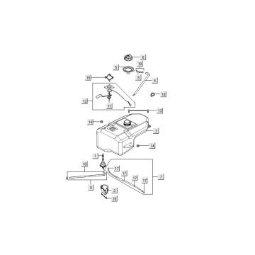 Benzinetank - Tankvlotter - Vacuümkraan Kymco People S 50 4-takt matzwart