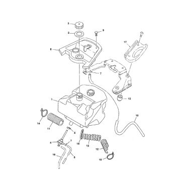 Benzinetank - Tankvlotter - Vacuümkraan Yamaha Neo's 50 2-takt AC 2003-2008