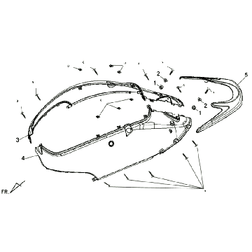 Motorschermen Sym Allo (GY010U) matt gray