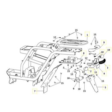 Achterdarger - Achterspatbord -Achterlicht  Goccia GEV2000