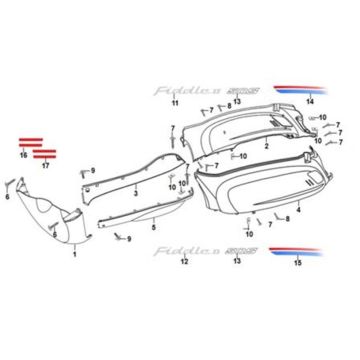 Beplating Sym Fiddle II Euro4 Red special (R-086)