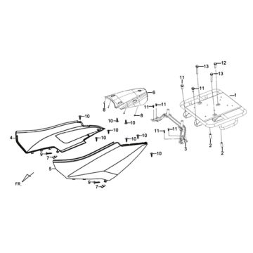 Beplating Sym XPRO 50 4-takt AC Euro 4 Red (R010-CA)