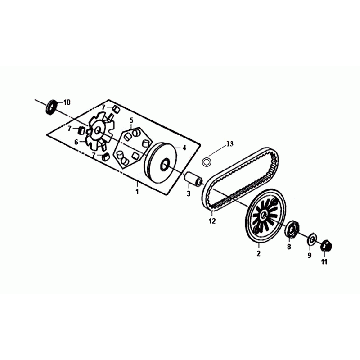Variateur - V-snaar Sym Allo Euro 4 (BK-5560S) Bright Black