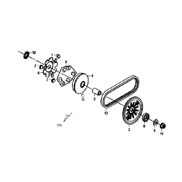 Variateur - V-snaar Sym Fiddle II (BK-7c) iron gray