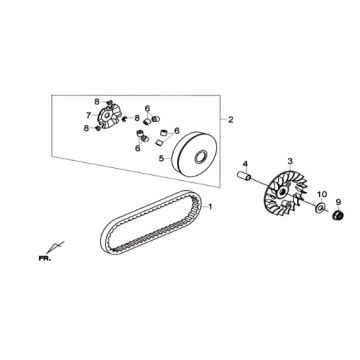 Beweegbare flens / v snaar Sym Joymax 300I ABS E3 2014-2016