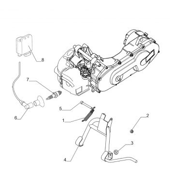Bobine- CDI - Middenstandaard Moto Martin Tir 10 inch 50 2-takt AC 45km/u
